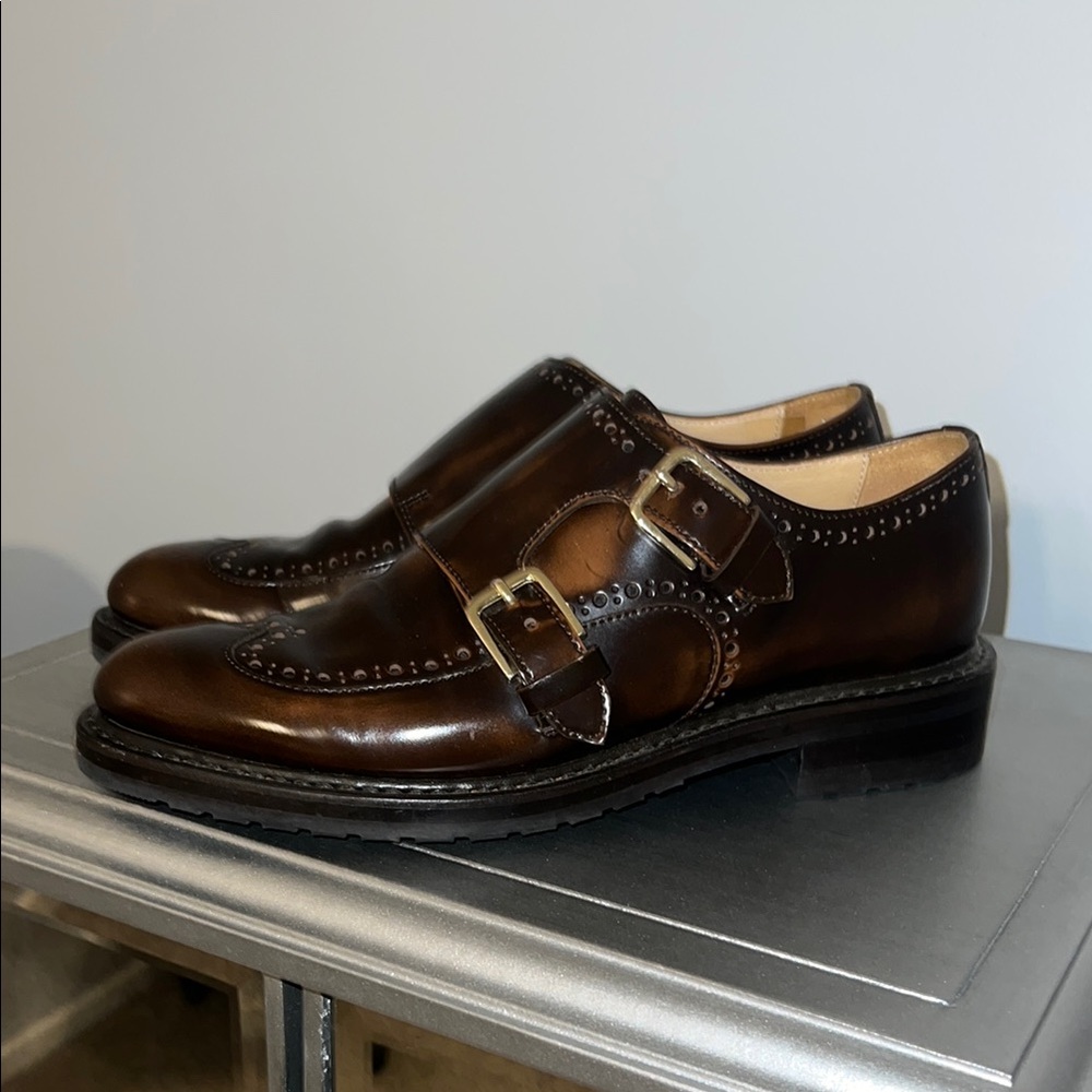The Office of Angela Scott Brown Leather Shoes